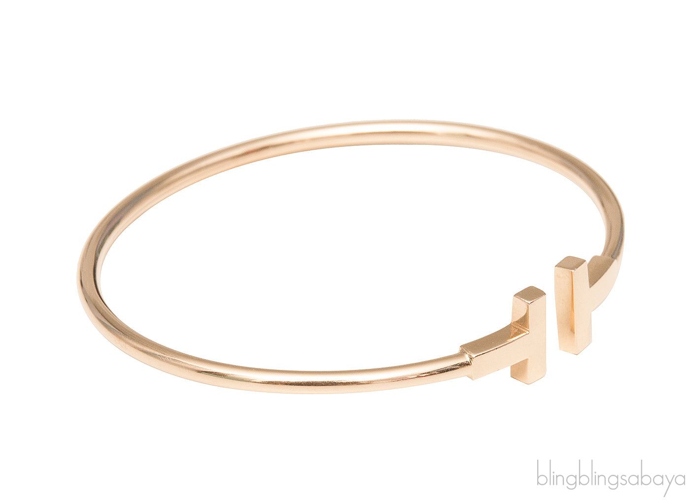 T Wire Rose Gold Bracelet
