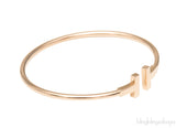 T Wire Rose Gold Bracelet