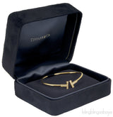 T Wire Gold Diamond Bracelet