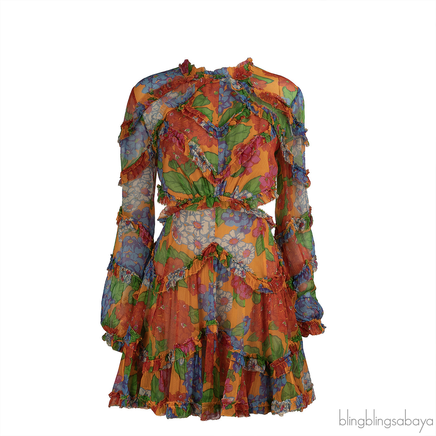 Zimmerman Floral Riders Frill Mini Dress