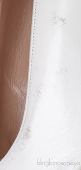 White Matte Pointed Toe Heels