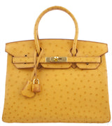 Birkin 30 Camel Ostrich GHW