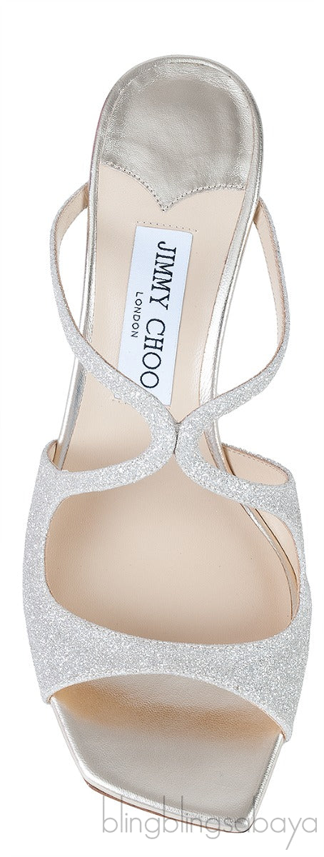 Jimmy Choo Anise 75 Platinum Ice Sandals