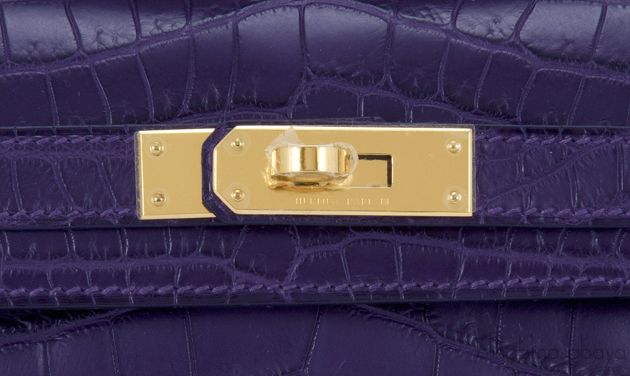 Kelly Cut Niloticus Matte Amethyst Clutch