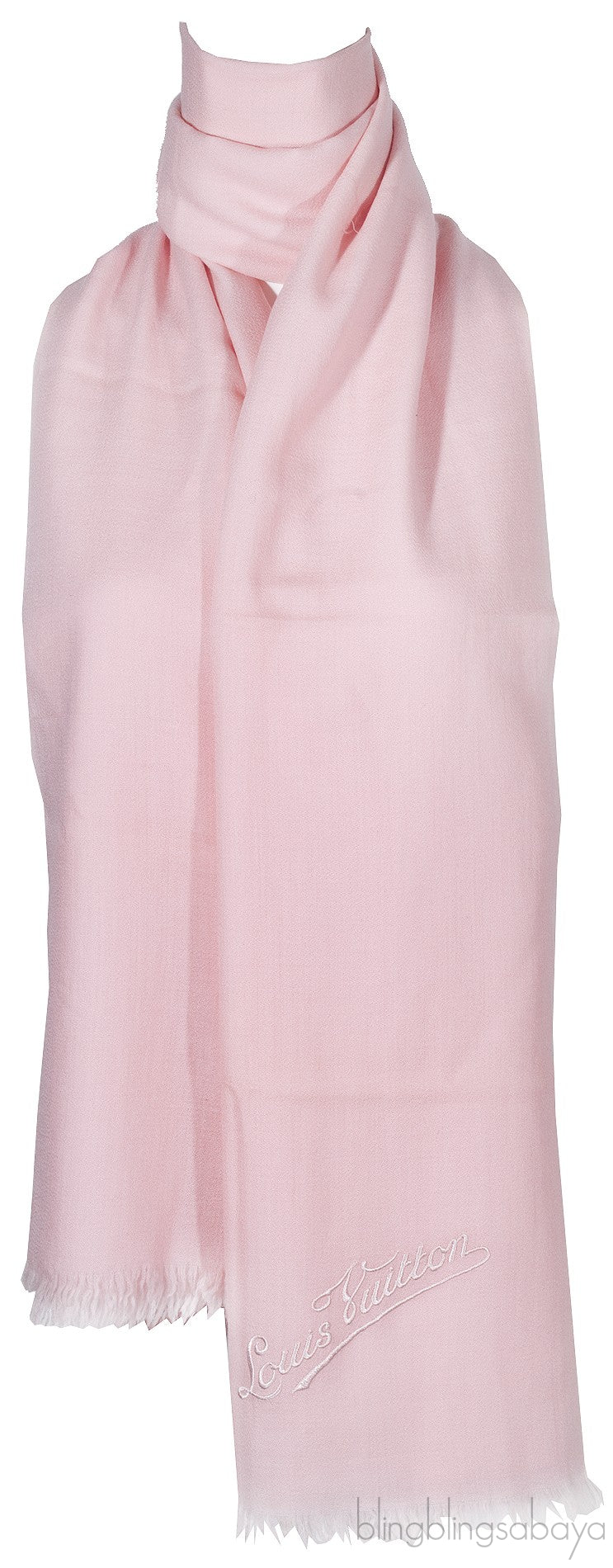 Plain Pink Cashmere Shawl