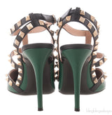 Emerald Green Matte Rockstud Heels