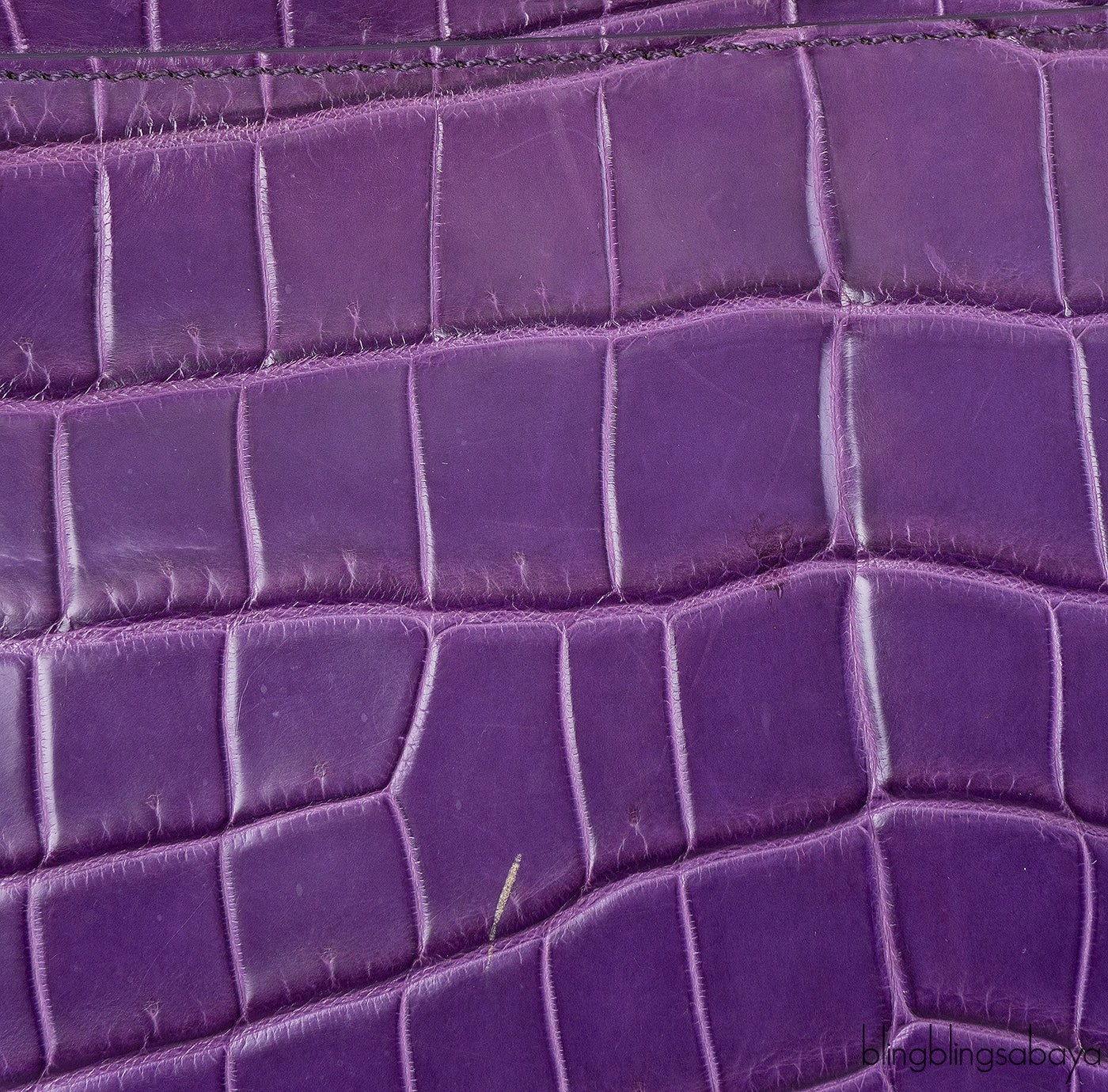 Fendi Purple Crocodile Medium Peekaboo GHW