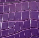 Fendi Purple Crocodile Medium Peekaboo GHW