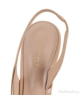 Nude PVC Slingback Pumps