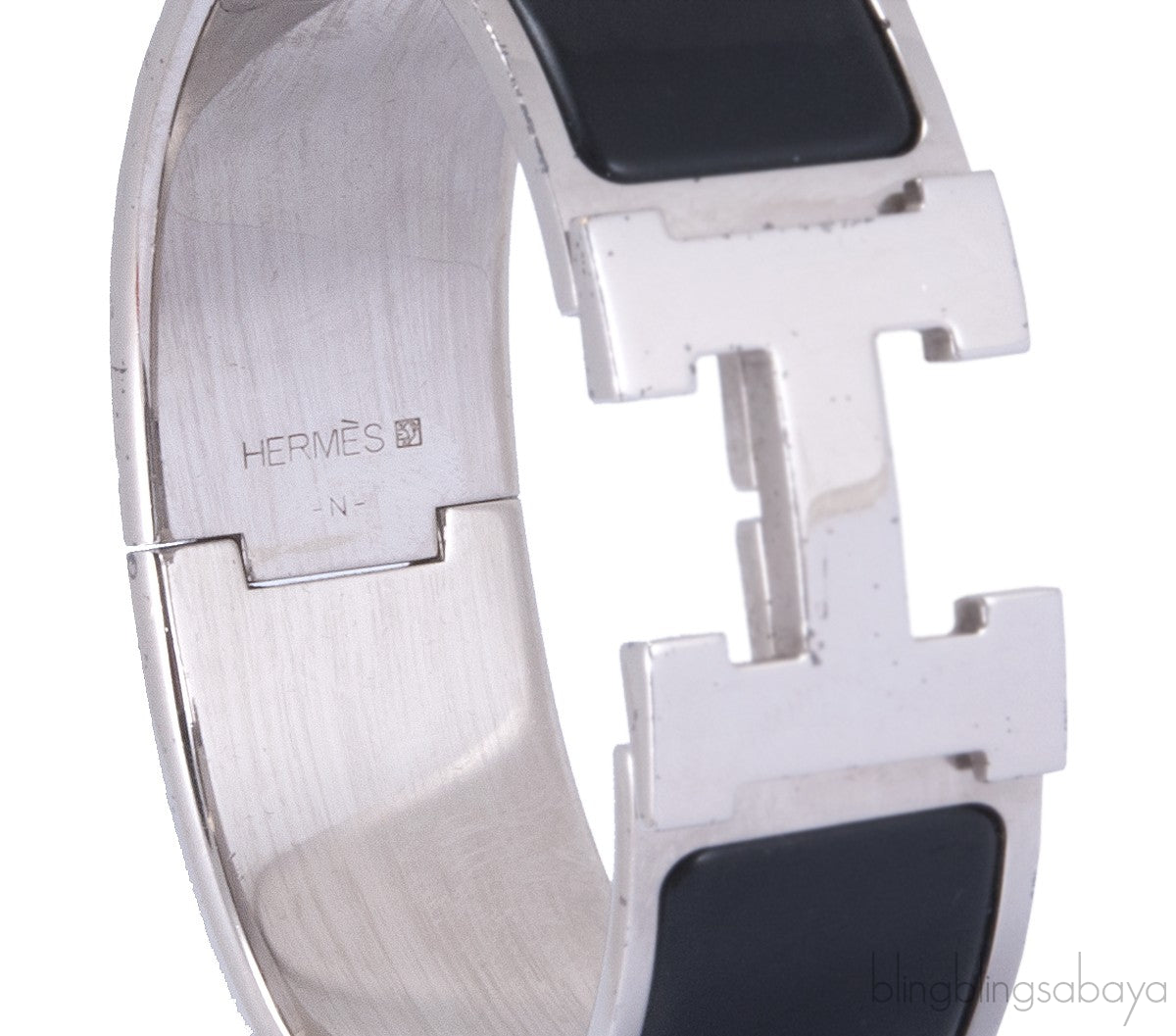 Clic Clac Black H Wide Bracelet
