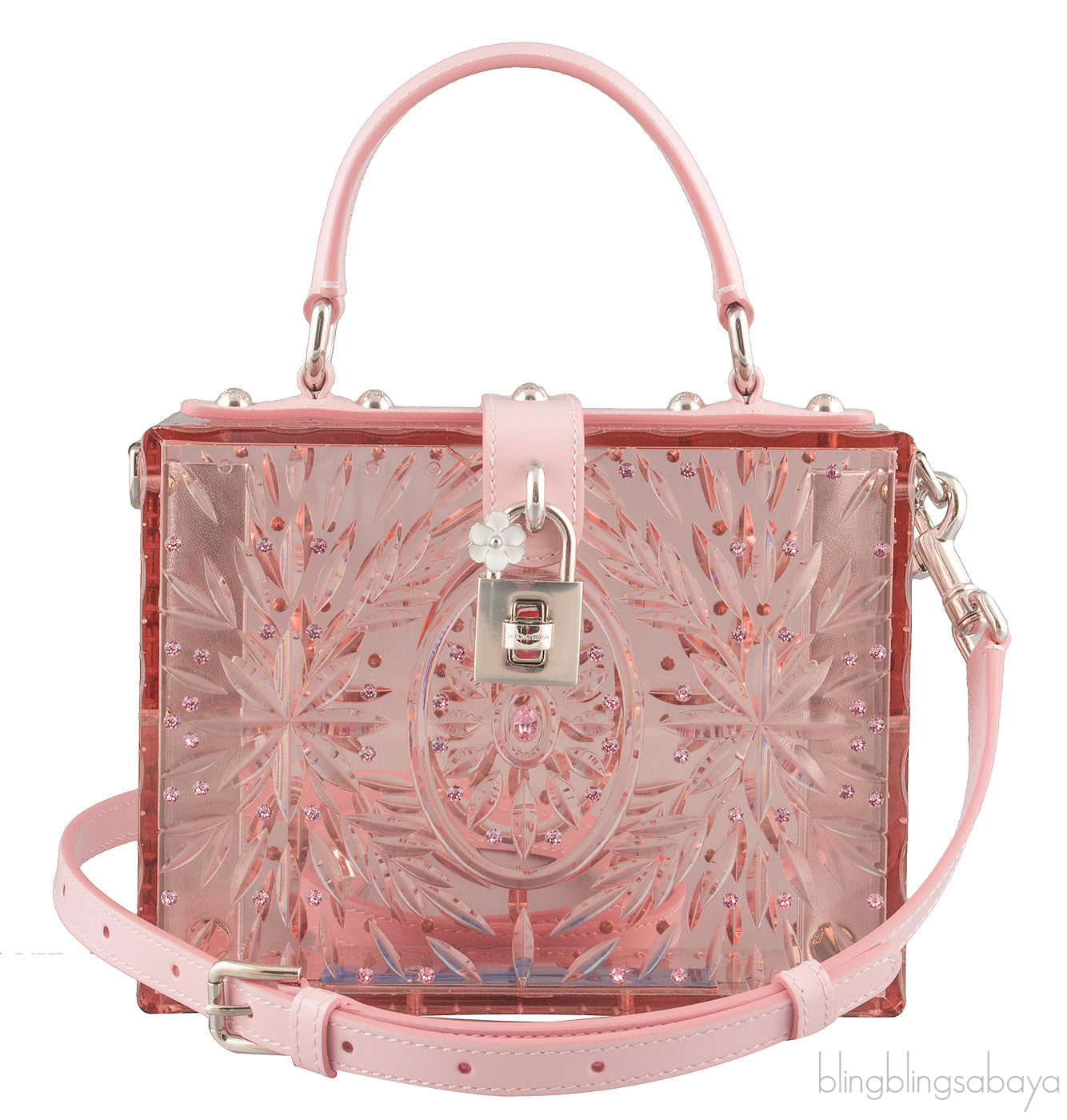 Plexiglass Padlock Top Handle Bag