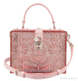 Plexiglass Padlock Top Handle Bag