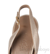 Hermes Night 70 Gold Slingback Sandals
