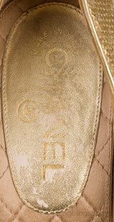 Metallic Gold Sequin Heels