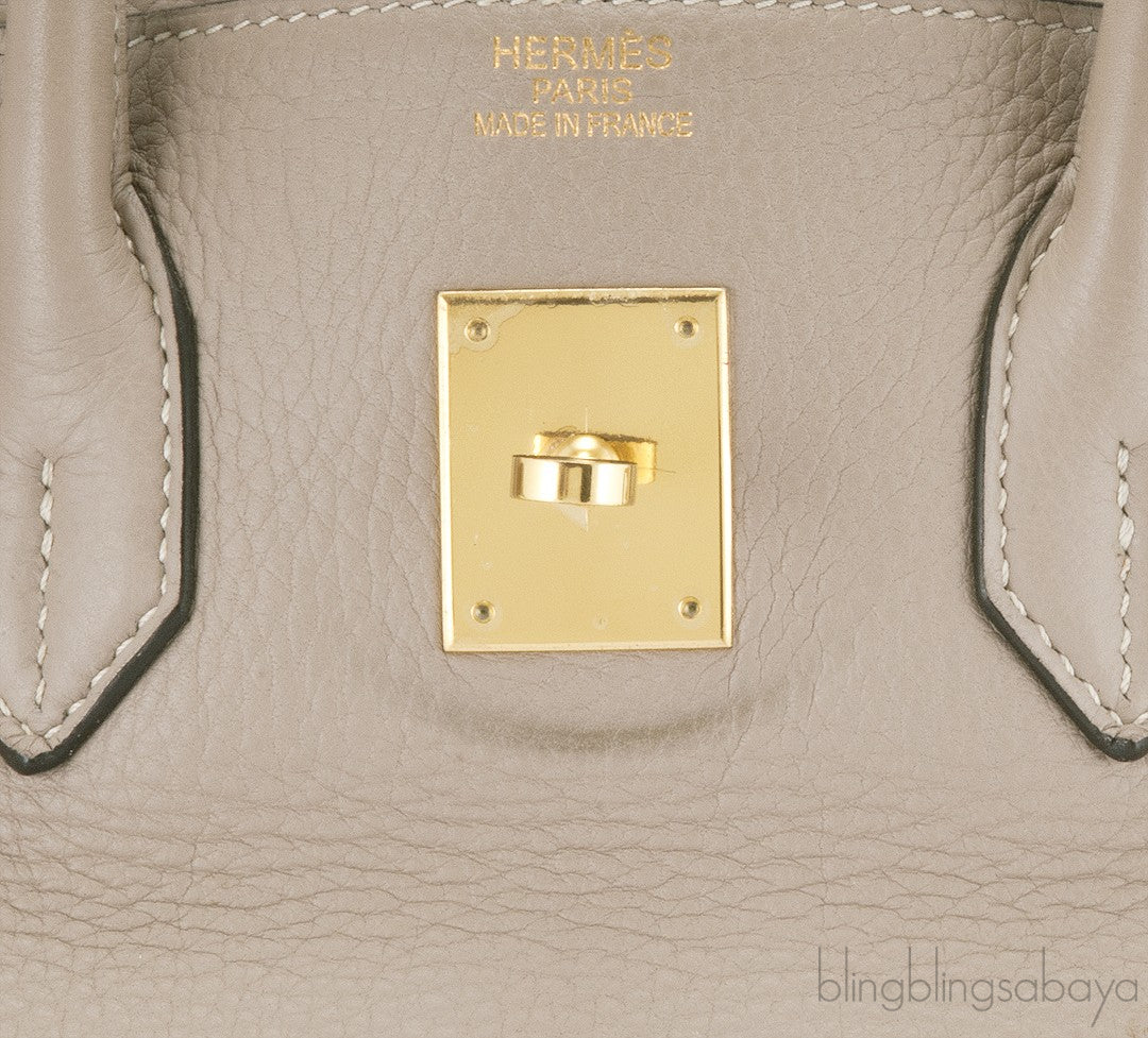 Birkin 35 Gris Tourterelle GHW