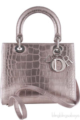 Lady Dior Crocodile Bronze Medium