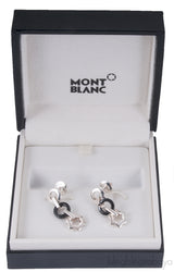 Silver Onyx Drop Earrings