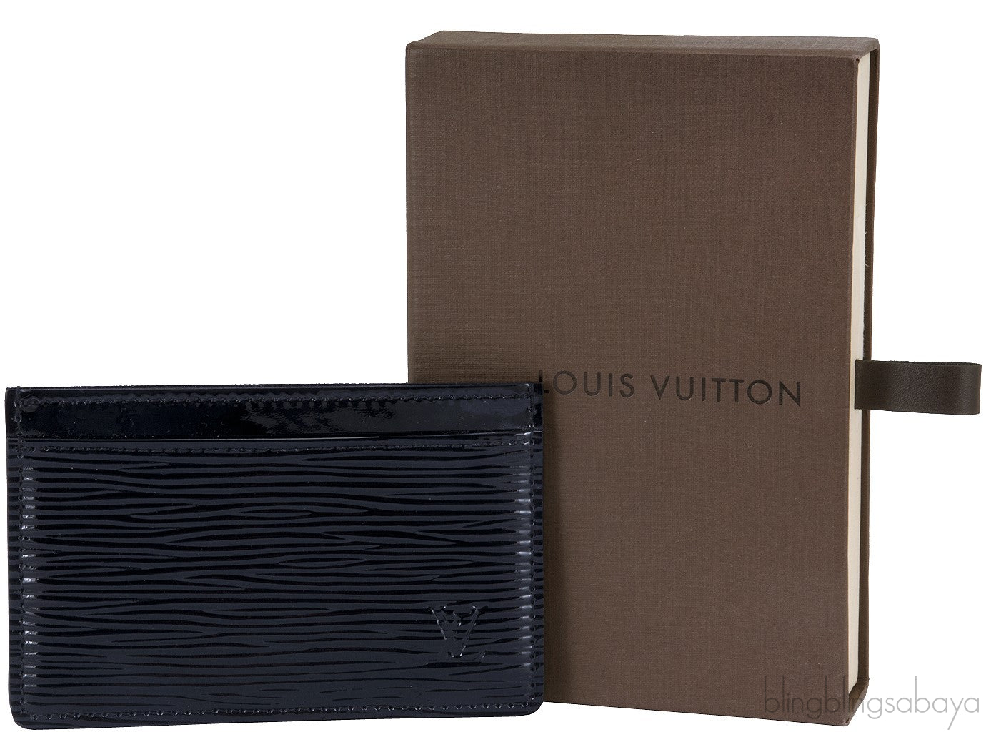 Black Epi Card Holder