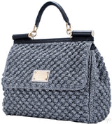 Miss Sicily Metallic Crochet Flap Bag