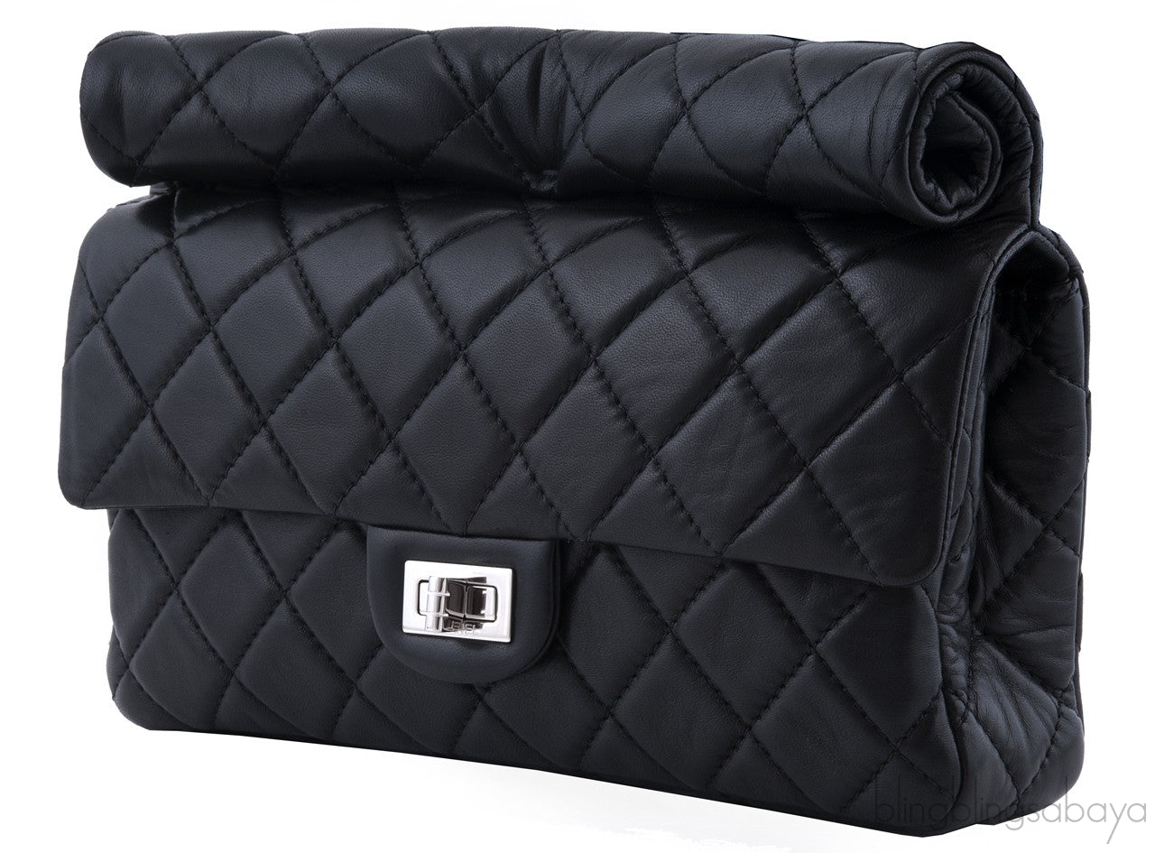 2.55 Runway Black Lambskin Clutch