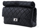 2.55 Runway Black Lambskin Clutch