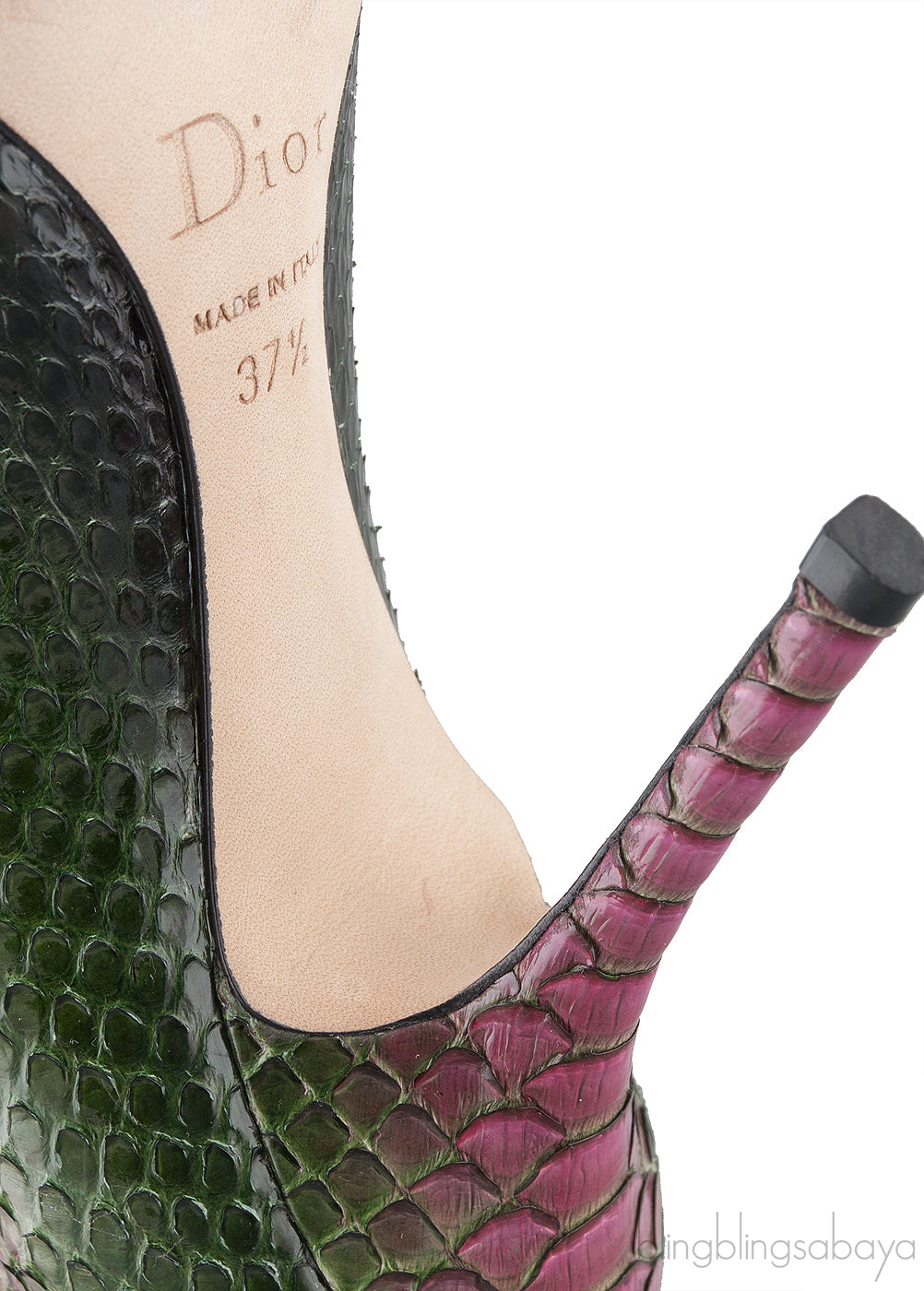 Bi-color Ombre Python Heels