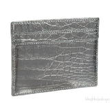 Silver Crocodile Card Holder