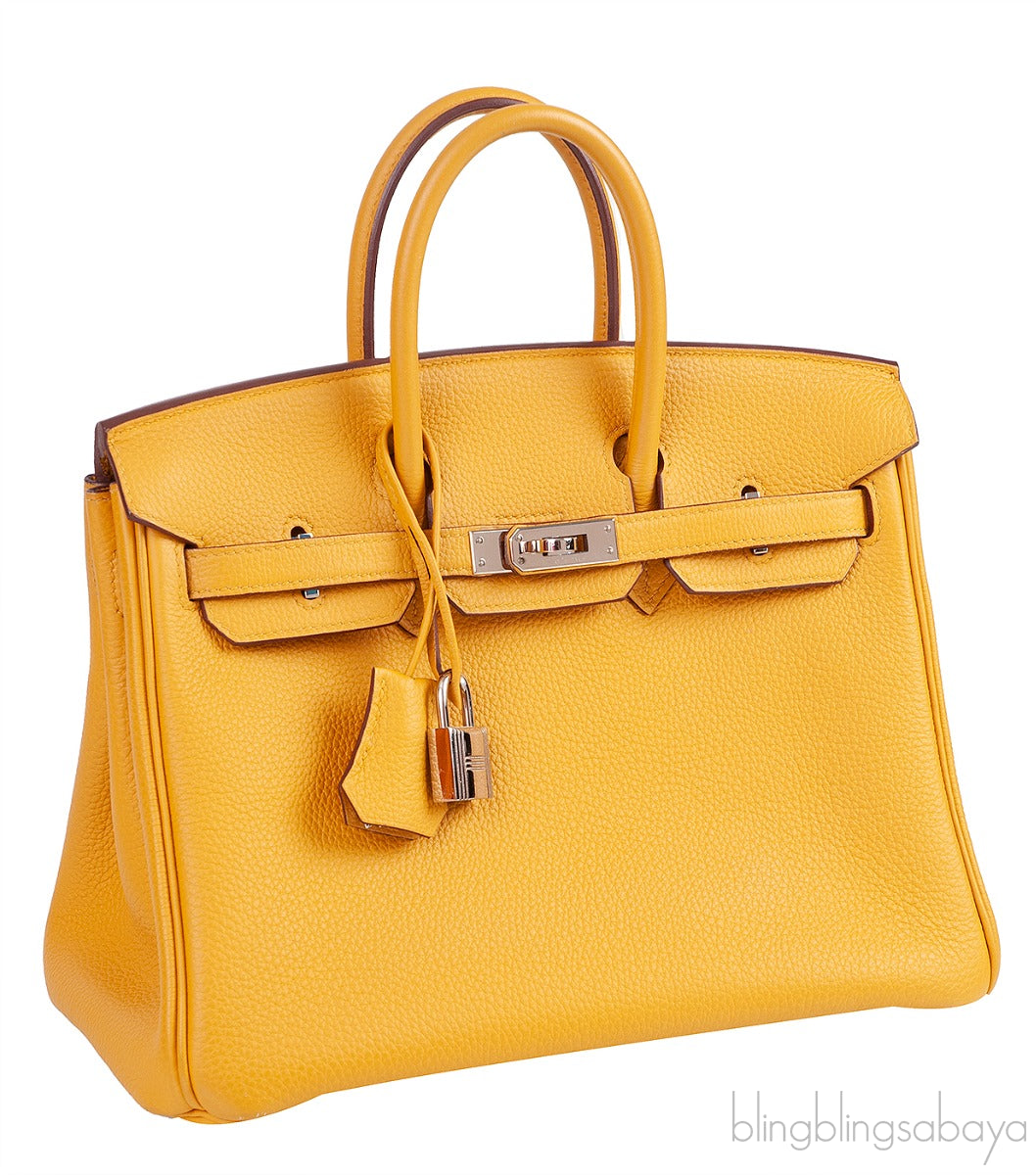 Birkin 25 Jaune Ambre Togo PHW