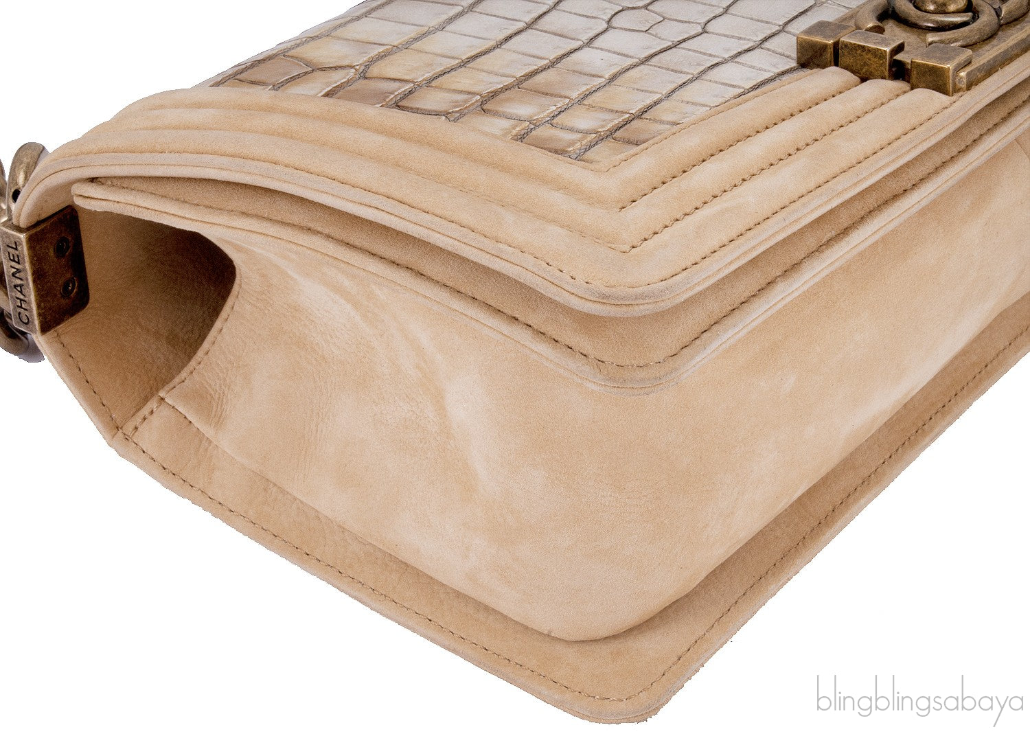 Le Boy Alligator Flap Bag