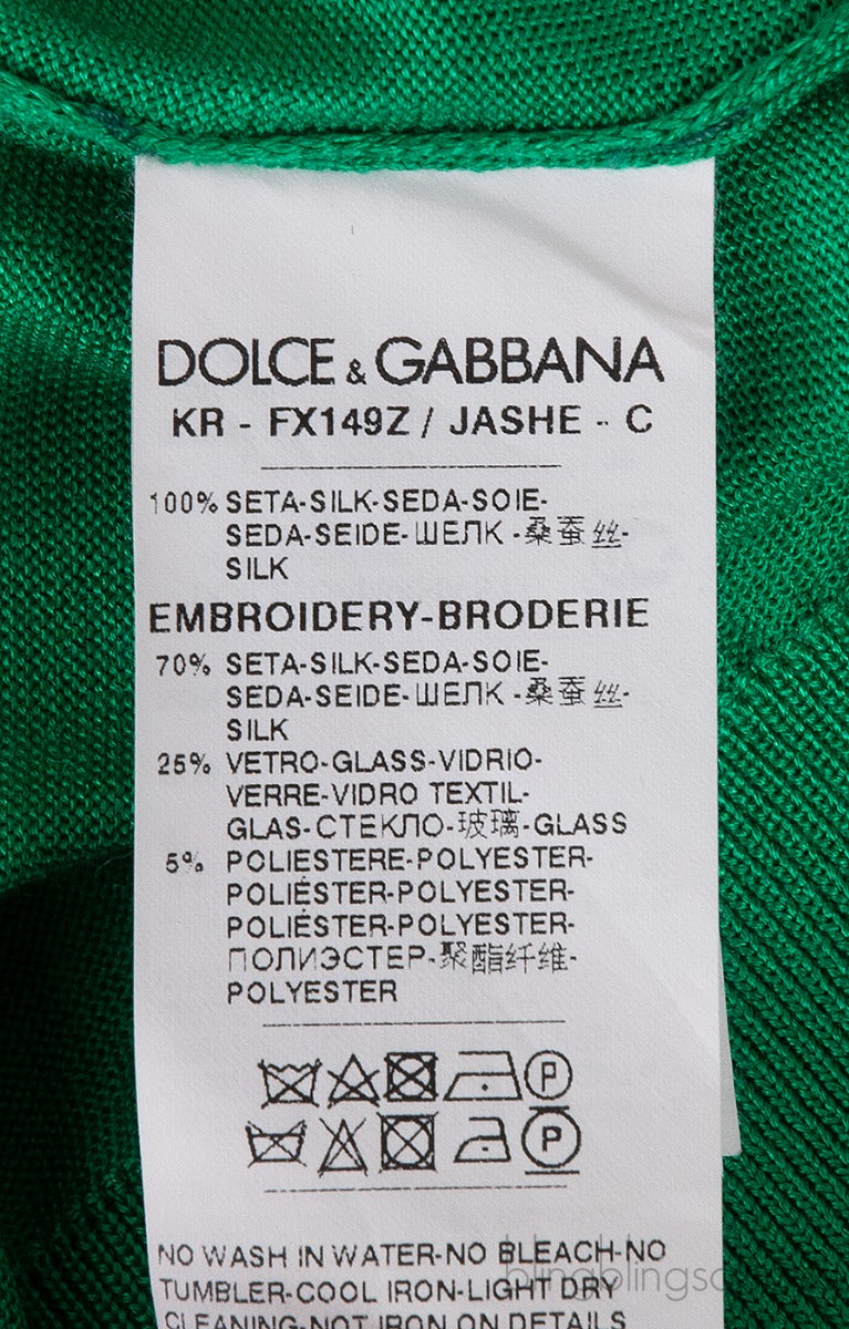 Green Floral Applique Sweatshirt