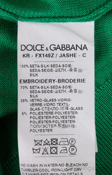 Green Floral Applique Sweatshirt