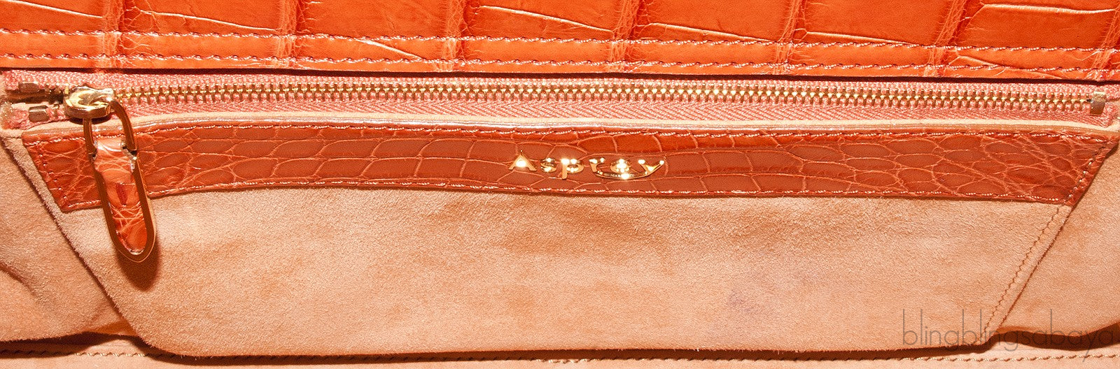 Darcy Orange Alligator Crocodile Bag