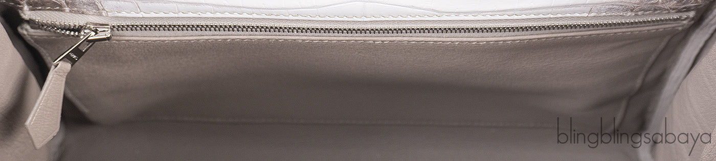 Hermes Kelly 28 Himalaya Crocodile Bag PHW