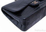 Classic Jumbo Black Shiny Croco