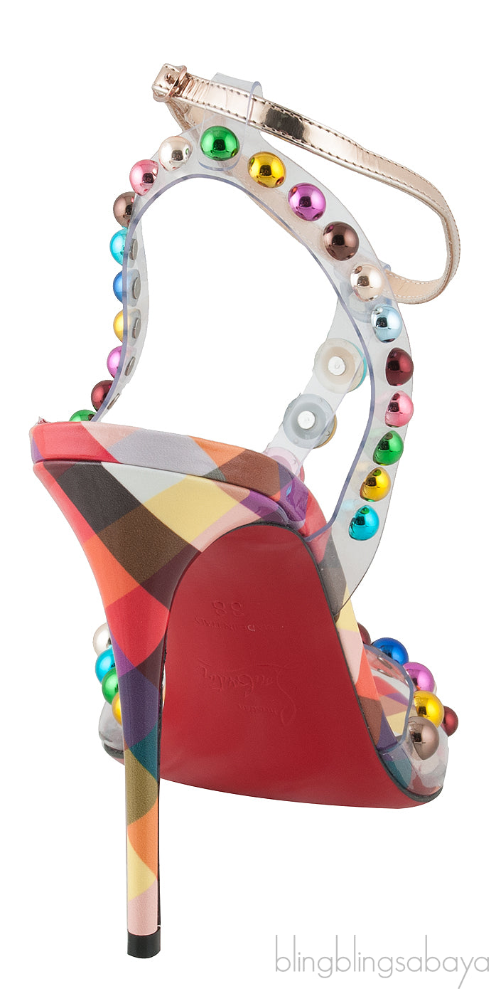 Multicolor Bead PVC Heels