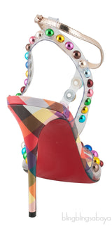 Multicolor Bead PVC Heels