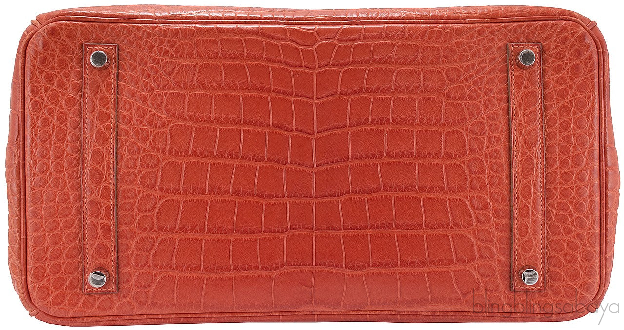 Birkin 35 Geranium Matte Crocodile