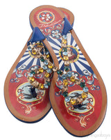 Bejeweled Flat Leather Thong