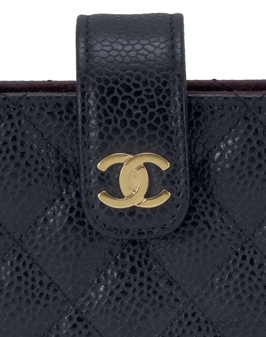 Chanel Black Quilted Phone Holder GHW