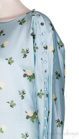 Sky Blue Floral Maxi Dress