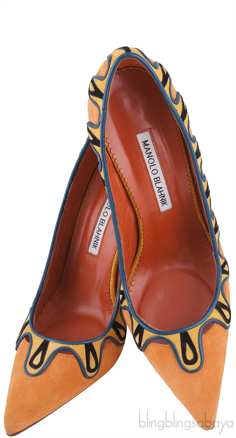 Multicolor Caritas Suede Heels