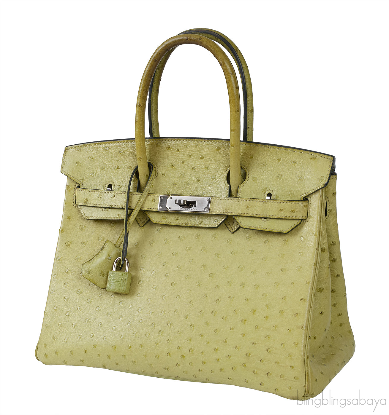 Birkin 30 Vert Anis Ostrich PHW