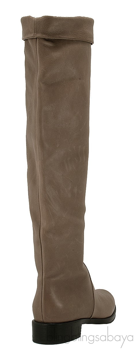 Brown Flat Knee High Boots