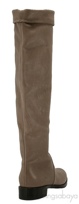 Brown Flat Knee High Boots