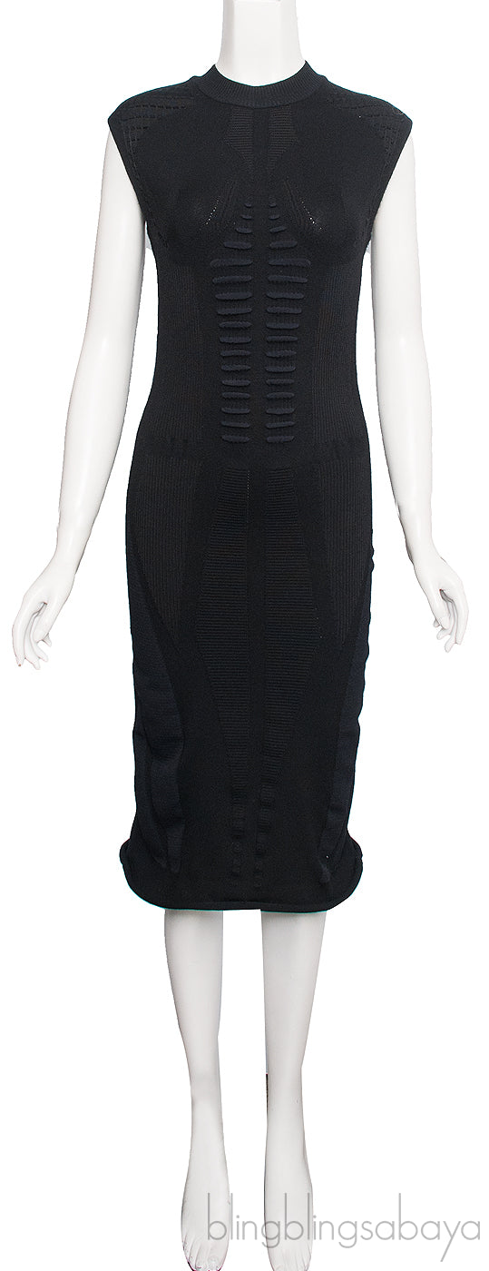 Black Tech Knit Dress
