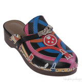 Hermes Carlota Multicolor Printed Cavalcadour Mules