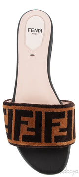 Open Toe Logo Flat Sandals