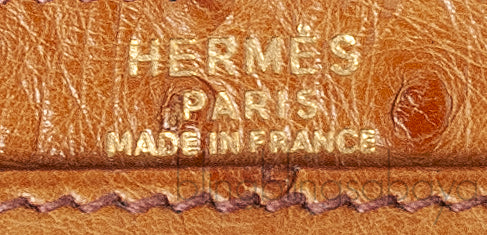 Hermes Vintage Medor Gold Ostrich Clutch