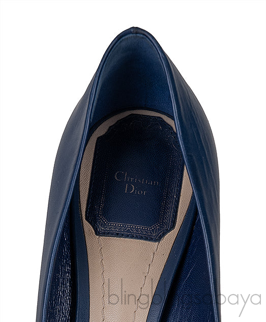 Blue Cannage Vamp Peep Toe Heels