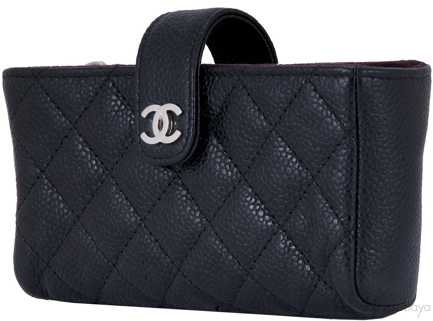Black Quilted Phone Holder